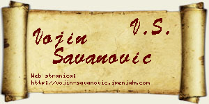 Vojin Savanović vizit kartica